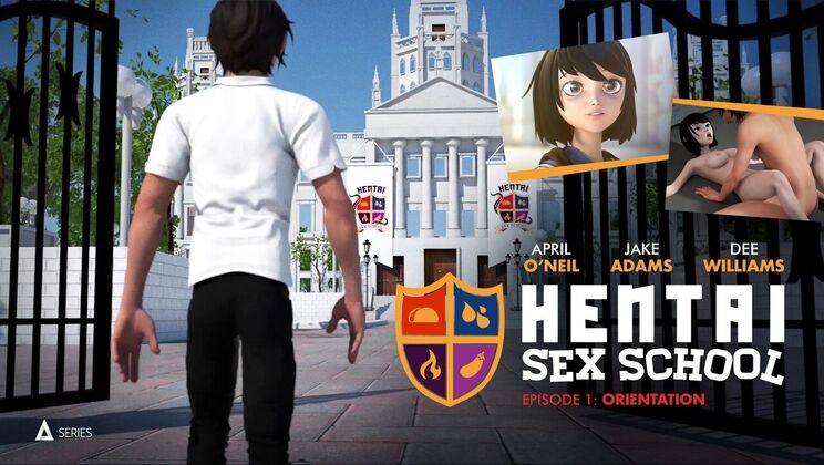 Adult Time Animation - Dee Williams - Jake Adams - Whitney Wright - April Oneil - Wolf Hudson - Hentai Sex School Episode 1 : Orientation / 04.10.2023