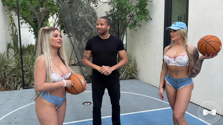 Busty Cheating Pawgs Fuck BBC Coach on Basketball Court, John Legendary, Muscle Barbie, Dan Dangler