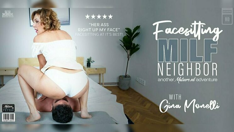 Mature.nl - Mark Zane - Gina Monelli - Kinky MILF Gina Monelli gives her facesitting fetish loving neighbour the day of his life / 18.06.2024