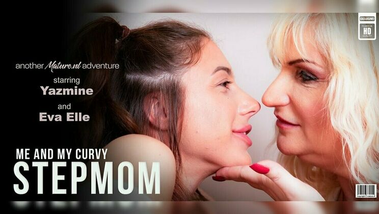 Mature.nl - Yazmine - Eva Elle - Cougar Yazmine has a starp-on pussylicking lesbian affair with her hot stepdaughter Eva Elle / 20.10.2023